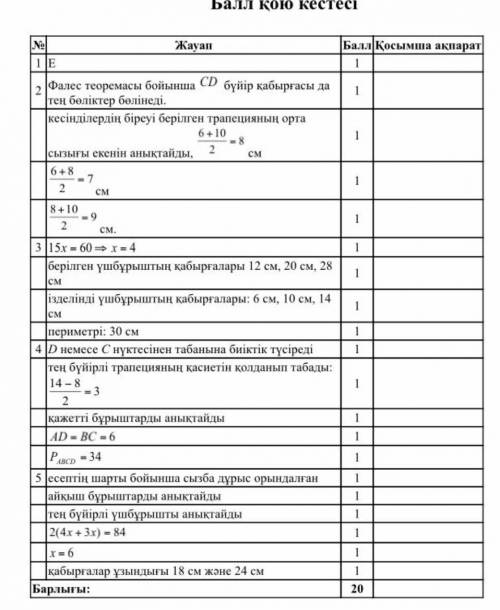 Геометрия тжб жауабы керек