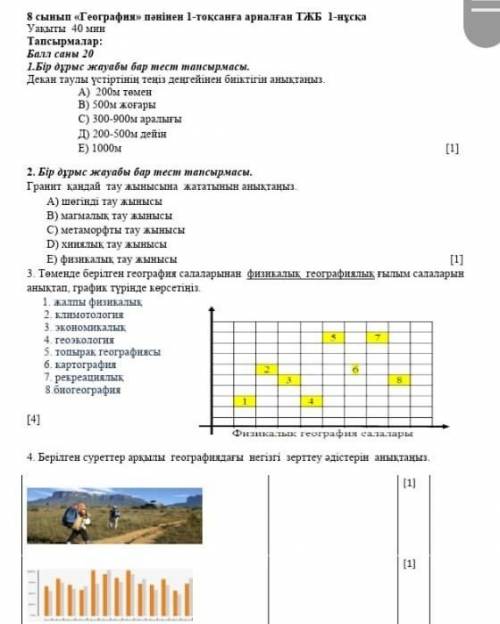 8 класс география тжб ​