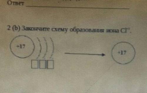 2 (b) Закончите схему образования иона с.​