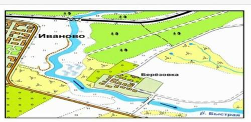 Используя топографическую карту,определите что расположено на юго-западной окрайне с.Березовка​