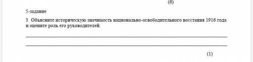 Объясните историческую значимость национально освободительного востания 1916 года и оцените роль его