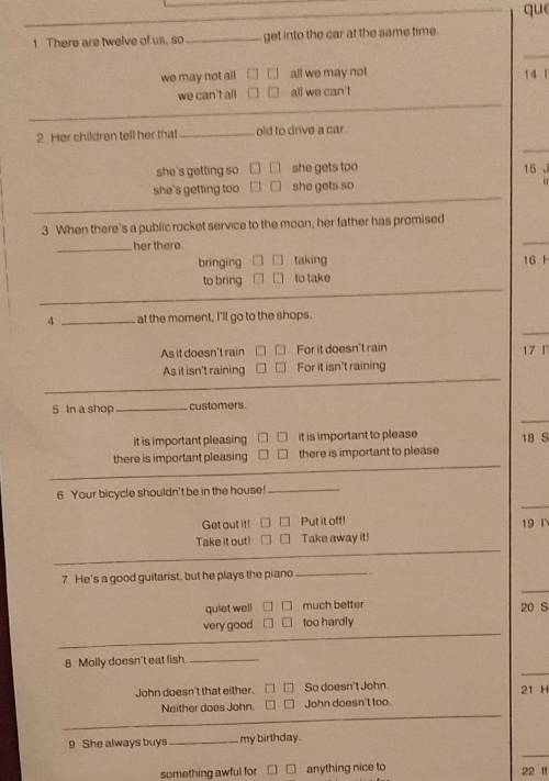 In each question,only one of the four answer is correct.​