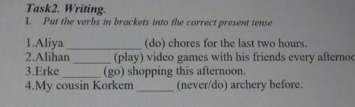 Put the verbs in brackets into the correct present tens​