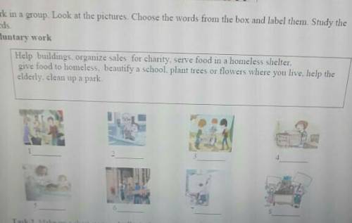 In a group.Look at the pictures Choose the words from the box and tabel them ​