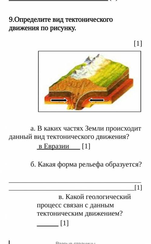 Какая форма рельефа образуется?​