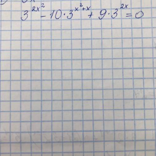 3^2x^2 - 10*3^x^2+x +9*3^2x = 0