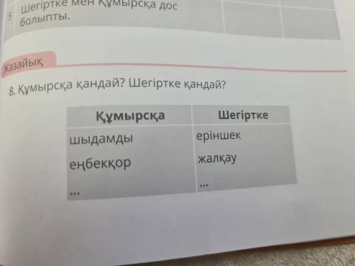 казахский 8 задание по этому тексту