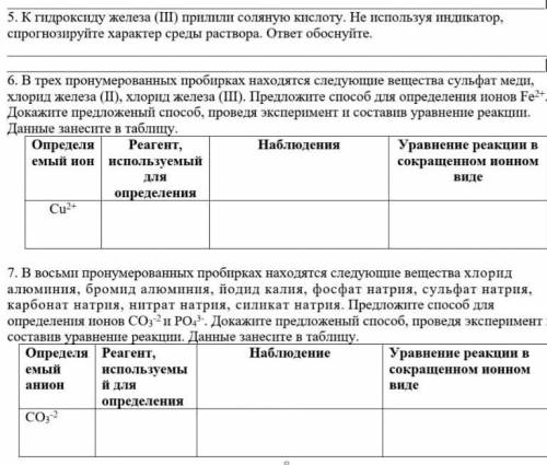 К гидроксиду железа трёхвалентного прилили соляную кислоту. не используя индикаторы, спрогнозируйте