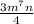 \frac{ {3m}^{7}n }{4}