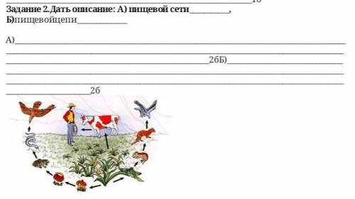 Дать описание : А) Пищевой сети Б) Пищевой цепи 35б!​