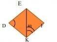 На рисунке четырех угольник DЕFK - ромб. Найдите угол. а)20° B)49° C) 53° D) 60° E) 80°​