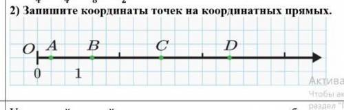 Запишите координаты точек на координатных прямых​