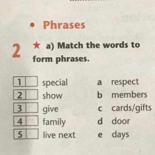 Match the words to form phrases