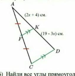 На рисунке FK||CD и АF = FC. Найди величину AD​