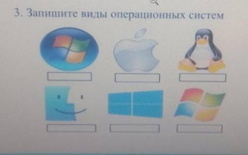 3. Запишите виды операционных систем​