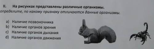 На рисунках представлены различные организмы . Определите , по какому признаку отличаются данные орг