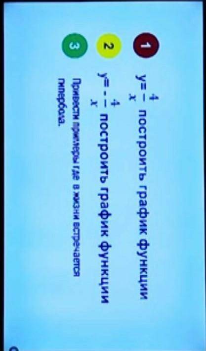 Постройте график функции y= 4/x, y= -4/x​