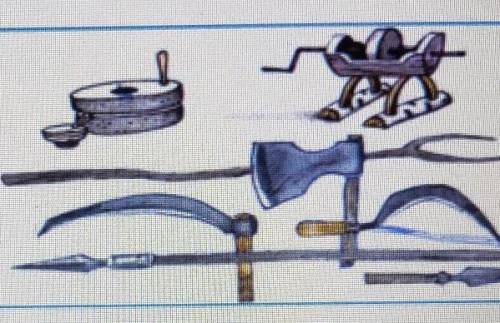 4.Определите , что делали люди при орудий труда, изображенных нарисунке 2​