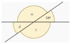 При пересечении двух прямых, образовались углы. Если один из них равен 34°. Найдите градусную меру к