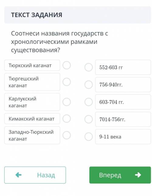 Соотнеси названия гасударств с хронологическими рамками существования. СОЧ ПО ИСТОРИИ