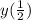 y( \frac{1}{2} )