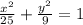 \frac{x^2}{25}+\frac{y^2}{9} =1