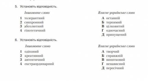 Установіть відповідність