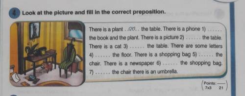 Look at the picture and fill in the correct preposition​