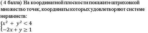 НА КООРДИНАТНОЙ ПЛОСКОСТИ ПОКАЖИТЕ ШТРИХОВКОЙ МНОЖЕСТВО ТОЧЕК, КООРДИНАТЫ КОТОРЫХ УДОВЛЕТВОРЯЮТ СИСТ