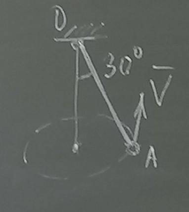 Задача по физке , желательно быстрее l=30 OA=l=60см V-?​