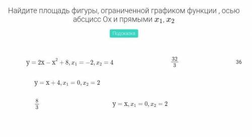 Вычисление площадей с интервалов​