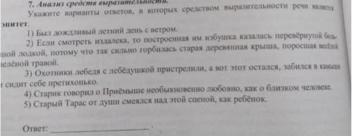 Укажите варианты ответов, в которых средством выразительности речи является эпитет.