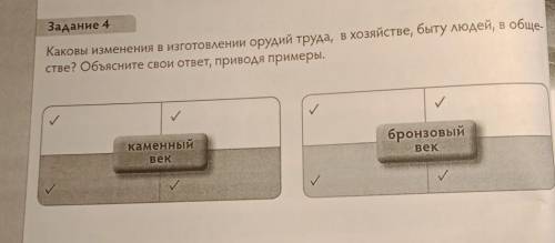 Каковы изменения в изготовлении орудий труда, в хозяйстве, быту людей, в обществе? Объясните свой от