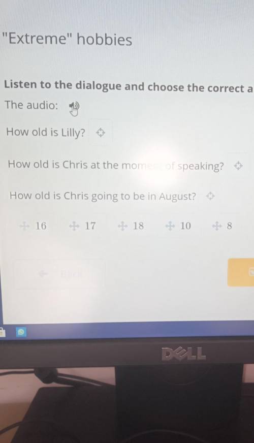 The audio: How old is Lilly?How old is Chris at the moment of speaking?How old is Chris going to be