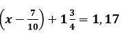 Решите уравнение: x+(-1,4)=-5+0,04