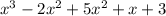 x ^{3} - 2x {}^{2} + 5x {}^{2} + x + 3