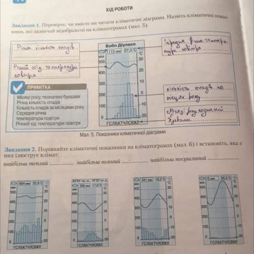 Порівняйте кліматичні показники на кліматограмах і встановіть яка із них ілюструє клімат￼￼￼￼, те шо