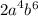 {2a}^{4} {b}^{6}