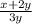 \frac{x + 2y}{3y}