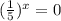 ( \frac{1}{5} ) ^{x} = 0