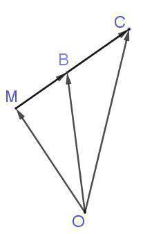 Выразите BC через MB, если OB=4/9OM+5/9OC
