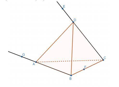 Постройте сечение тетраэдра ABCD плоскостью EFG