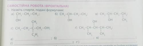 Назвіть спирти подані за формулами​