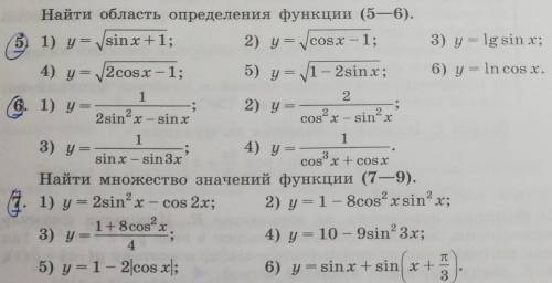 Область определения и множество значений функции