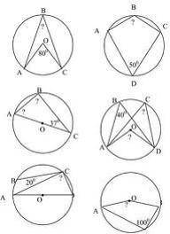 Центральные и вписанные углы Решите все задачи