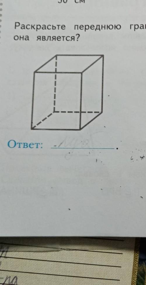 Раскрасьте переднюю грань многогранника какой фигурой она является ​