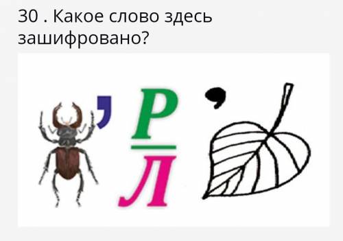 30 . Какое слово здесь зашифровано?