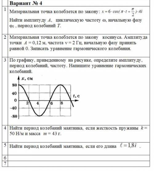 Решите все пять заданий