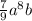 \frac{7}{9}a^{8}b