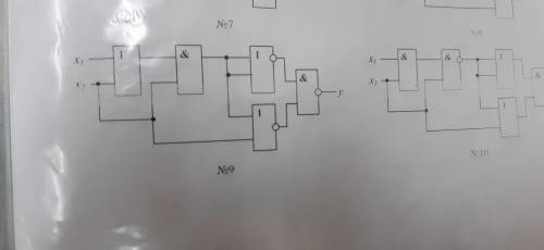 нужно сделать логическое выражение, к заданной схеме( номер 9)